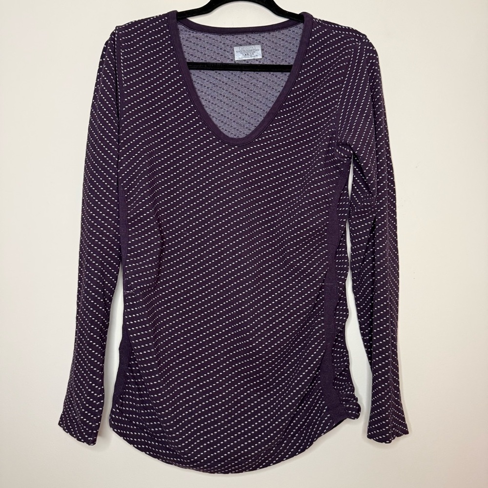 ATHLETA Dottie Ruched Base Layer Thermal Outdoors Polarcore Long Sleeve Top